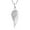 White, variant on 925 Sterling Silver White Angel Wing Pendant Necklace for Women Cubic Zirconia 18" Chain