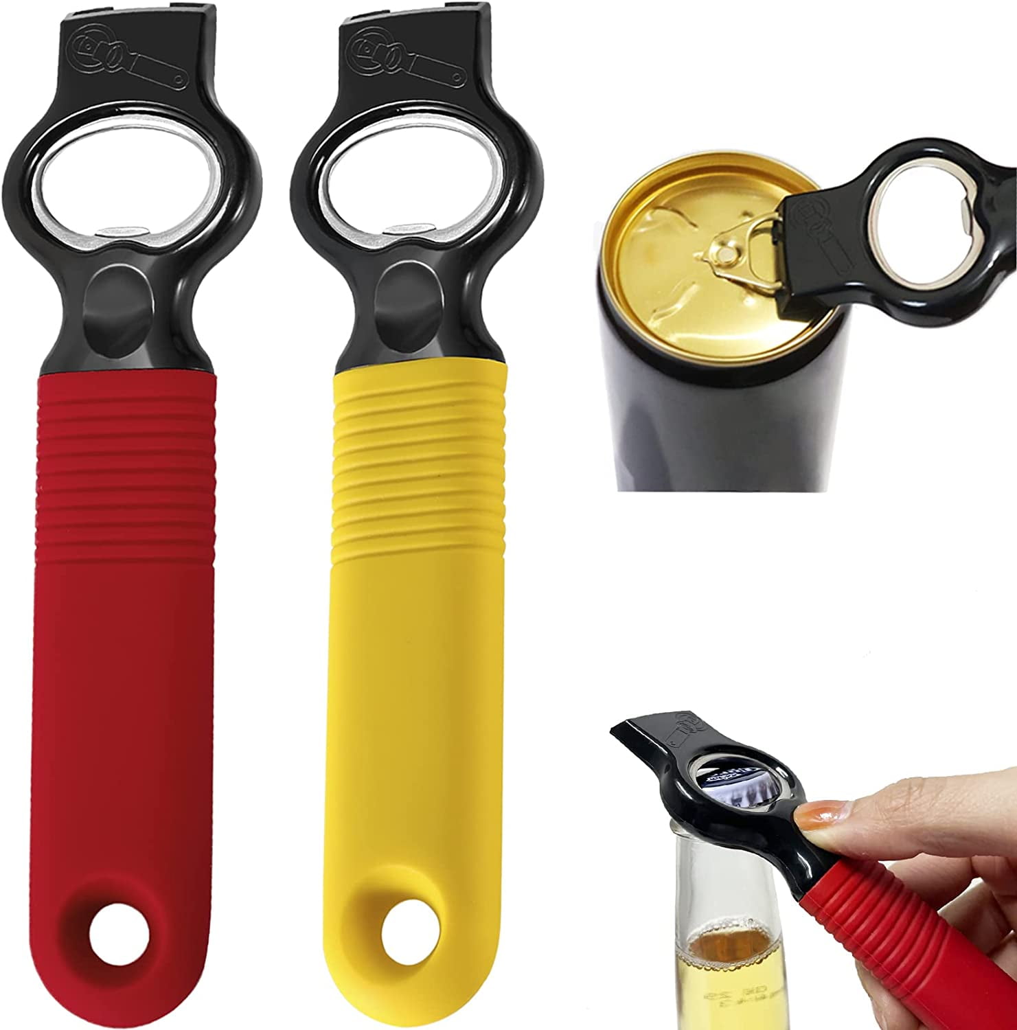 Can Opener and Beer Bottle Opener Bartender with 4.2" Long Silicone