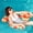 Maple leaf orange, variant on Foldable Double Backrest Inflatable Floating Chair, Breathable Mesh Hammock Style Pool Lounge, Portable Water Float for Swimming Pool, Lake and Outdoor Water Relaxation