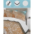 thumbnail image 4 of Quilts Full Size Bedding Set, Coastal Beach Lightweight Quilted Comforter, Summer Ocean Sea Waves Starfish Teal Beige Soft Reversible Bedspread Coverlet with Pillow Covers for All Season, 78" x 90", 4 of 7