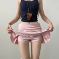 thumbnail image 4 of DHFJKG Tennis Skirts For Women High Waist Pleated Athletic Skorts For Workout Yoga Running Stretchy Wide Waistband Comfortable Versatile Skirt, 4 of 7
