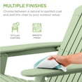 thumbnail image 5 of Best Choice Products Folding Adirondack Chair Outdoor, Wooden Accent Lounge Furniture w/ 350lb Capacity - Sage Green, 5 of 7