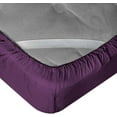 thumbnail image 3 of DNG Creations 3-Piece Fitted Sheet Set 8-Inch Deep Pocket (Solid Plum - King), 3 of 4