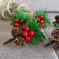 thumbnail image 6 of 20 Branch Red Berry Pinecones Pine Needles Stems Picks Artificial Winter Christmas Berries Decor For Crafts Christmas Garland and Holiday Wreath Ornaments by Shxstore, 6 of 16