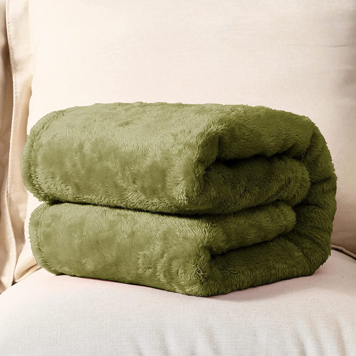 Plush green blanket sale