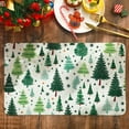 thumbnail image 4 of Christmas Tree Dish Drying Mat for Kitchen Counter 12x20 Inch Christmas Coffee Bar Mat Small Absorbent Holiday Dish Drainer Pad for Winter Kitchen Decor, 4 of 6