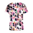 thumbnail image 4 of T-Shirts d'Été pour Femmes Grande Taille à Manches Courtes Femmes Blouse Imprimée d'Été T-Shirts Décontractés à Col en V T-Shirts à Manches Courtes Hauts T-Shirt à Col en V Femmes en Liquidation, 4 of 5