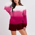 thumbnail image 2 of Bowake Womens 2 Piece Outfits Sweatsuits Gradient Oversized Pullover Sweatshirts and Shorts Lounge Sets Tracksuit, 2 of 6