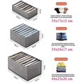 thumbnail image 5 of Organizador de guardarropa de 3 piezas, cajas de almacenamiento, organizador de vaqueros, caja de almacenamiento apilable, caja de almacenamiento gris, 5 of 5