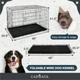 thumbnail image 2 of CAPHAUS Foldable Dog Crate Wire Metal Dog Kennel w/ Leak-Proof Pan & Protecting Feet & Divider Panel, Single or Double Door, Small, Medium & Large Dog Crate Indoor Wire Dog Cage, 48” w/ Double Doors, 2 of 9