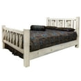 thumbnail image 3 of Homestead Collection Twin Bed w/ Laser Engraved Wolf Design, Clear Lacquer Finish, 3 of 4