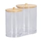 thumbnail image 4 of Soporte para bolas de algodón, soporte para hisopos para almohadillas de maquillaje, caja de almacenamiento de cosméticos, organizador de tarros, características mejoradas, 4 of 13