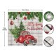 thumbnail image 4 of Cortinas de ducha navideñas con bolas navideñas coloridas y abeto rojo, juego de accesorios de baño retro de 183 x 183 cm, 4 of 7
