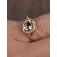 thumbnail image 2 of Antique Design Limited Time Sale: 1.25 Carat Peach Pink Morganite and Diamond Engagement Ring in 10k Rose Gold, 2 of 2