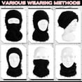 thumbnail image 4 of 2Pcs Adult Distressed Balaclava Ski Mask Full Face Knitted Balaclava Windproof Cool Ski Mask for Cold Weather, 4 of 6