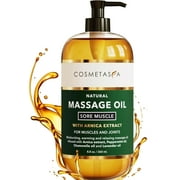 Cosmetasa Sore Muscle Massage Oil with Arnica Extract, Natural Muscle Relaxer Oil, 8.8 fl oz (260 ml)
