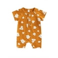 thumbnail image 1 of Franhais Baby’s Casual Short Sleeve Jumpsuit Fashion Blast Printed Button Round Neck Long Romper, 1 of 8