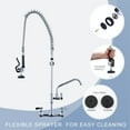 thumbnail image 3 of WOWOW Commercial Kitchen Faucet Wall Mount with Pre-Rinse Sprayer, 3 of 6