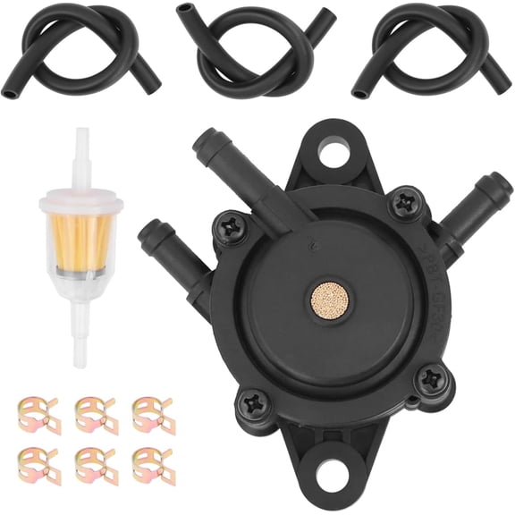 808492 Fuel Pump with Filter and Oil Hose Compatible with Briggs and Stratton Kohler 17HP-25HP Kawasaki John Deere Cub Cadet Yamaha Golf Cart Lawn Mower Mikuni Fuel Pump Replace# 808656