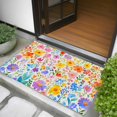 thumbnail image 5 of 2x3 Door Mat Rug, Spring Floral Non-Skid Rubber Backing Large Rectangle Rugs - Living Room Bedroom Home Office, Watercolor Botanical Colorful Summer Indoor Floor Mat Carpets Washable Rug, 5 of 9