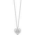 thumbnail image 2 of Sterling Silver Antiqued Cz To My Daughter 18In Heart Necklace Made In Thailand qsx437, 2 of 5
