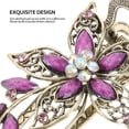 thumbnail image 4 of EeaseMX Clips para el cabello de cristal con flores para mujer vintage Barrettes Accesorios para el cabello (púrpura), 4 of 8