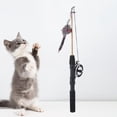 thumbnail image 4 of Juguete para gatos Colco Palo teaser Varita retráctil Caña de Plástico interior ejercicio Ratón gris, 4 of 7