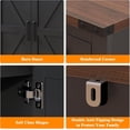 thumbnail image 5 of Lafnest 71" Farmhouse Sideboard with 6 Barn Doors & 3 Drawers,Buffet Cabinet for Kitchen & Dining Room,Black, 5 of 7