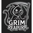 thumbnail image 5 of Black Cat Grim Reapurr Adult Black Long Sleeve Hoodie-Medium, 5 of 6