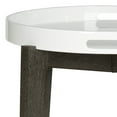 thumbnail image 4 of SAFAVIEH Ben Classic Tray Top Lacquer Side Table, White/Brown, 4 of 4