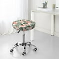 thumbnail image 4 of Uemuo Lilies Flowers Pattern Round Bar Stool Seat Covers Washable Stool Cushion Slipcover Elastic Bar Chair Covers-12 inch, 4 of 7