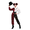 Red, variant on MIRUXO Dark Circus Clown Costume for Women, Playing Card Harlequin Jumpsuit Cosplay Outfit for Halloween Masquerade Carnival Party, 1 Pack