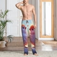 thumbnail image 2 of Fuzoiu Heart Sky Bird Couple Print Men's Pajama Pants,Lounge Pants for Men,Lounge PJ Bottoms,Sleepwear Pants with Drawstring Pockets -Small, 2 of 6