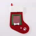 thumbnail image 2 of RuiJiao Felt Christmas Stocking with Photo Display, Santa Claus Patchwork Embroidery Ornament for Holiday Decor, Gift Socks and Candy Bag, 2 of 2