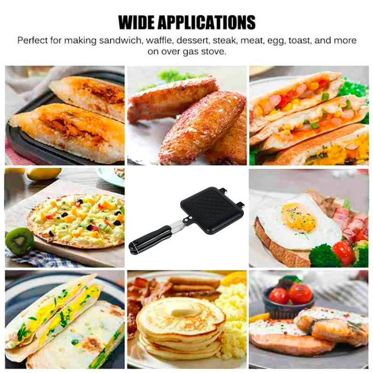 220V Household Electric Egg Sandwich Maker Double-Sided Bread Breakfast  Barbecue Machine Non-Stick Cooking Surface Steak Machine