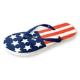 thumbnail image 2 of Womens Patriotic Prints with Stars and American Flag Flip Flops Sandals, 2 of 2
