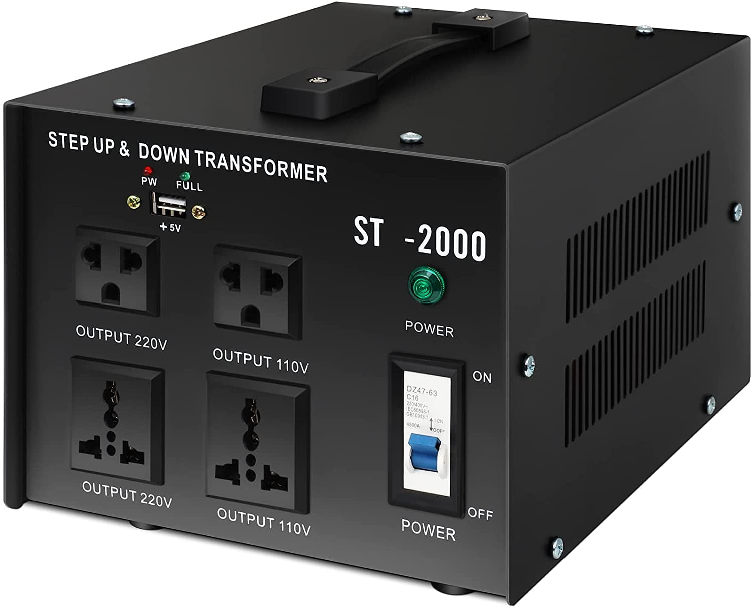 Voltage Converter Transformer 2000W Watt Heavy Duty Step Up/Down 110V