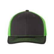 Trucker Snapback Cap , 112 , Charcoal/ Neon Green , Adjustable
