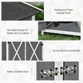 thumbnail image 4 of Outsunny 54.75''x29.5''x63'' Garden Storage Shed Asphalt Roof Wooden Timber Double Door Utility Storage House w/ Movable Shelf & Fixed Fittings, 4 of 10
