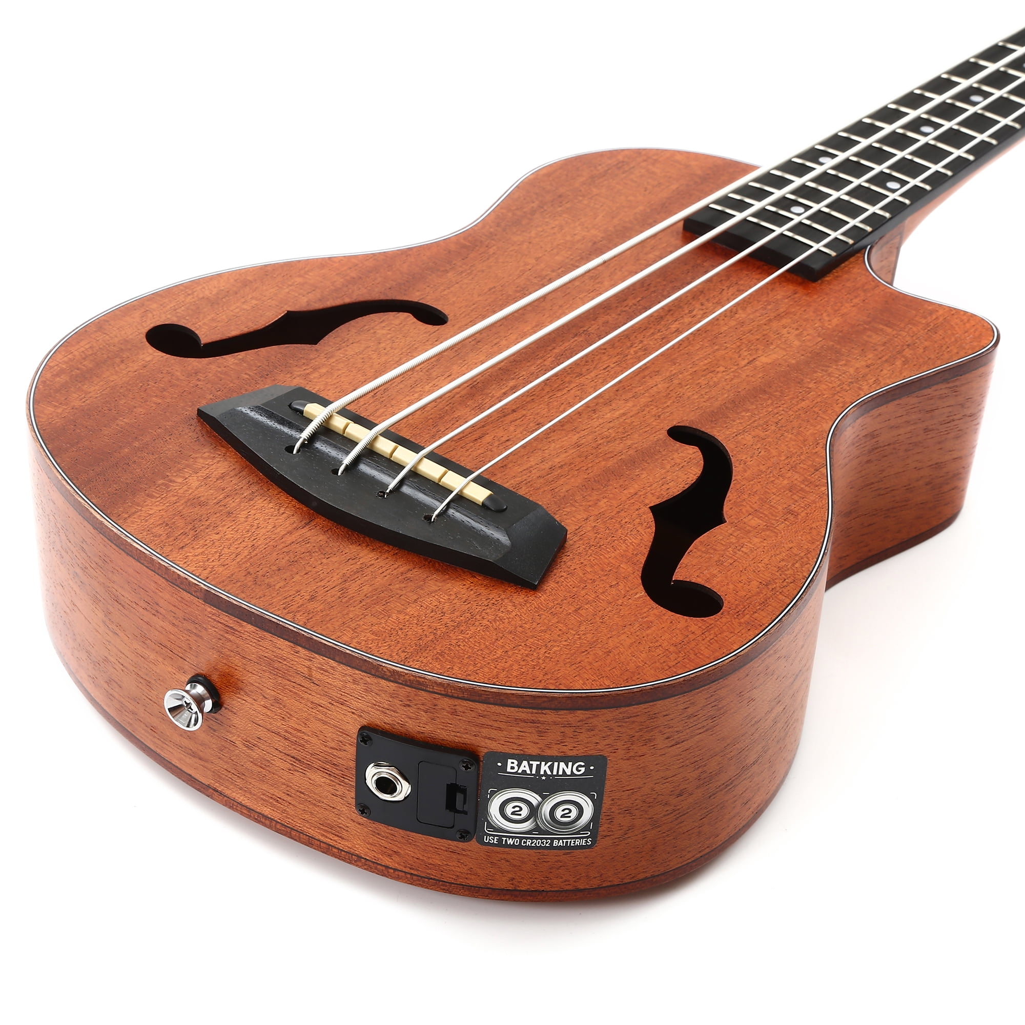 Batking Ubass Electric Ukulele Bass Baritone Fretted Steel Strings 30 Inch Ukulele For Kids Ukulele For Adults