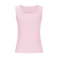 thumbnail image 3 of Zpanxa Womens Summer Tops, Tank Top for Women, Fashion Summer V Neck Leisure Three-quarter Sleeve Solid, 3 of 5