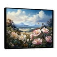 thumbnail image 2 of Designart "Mountain'S Purple Peony Paradise I" Peonies Floater Framed Wall Art Living Room, 2 of 5