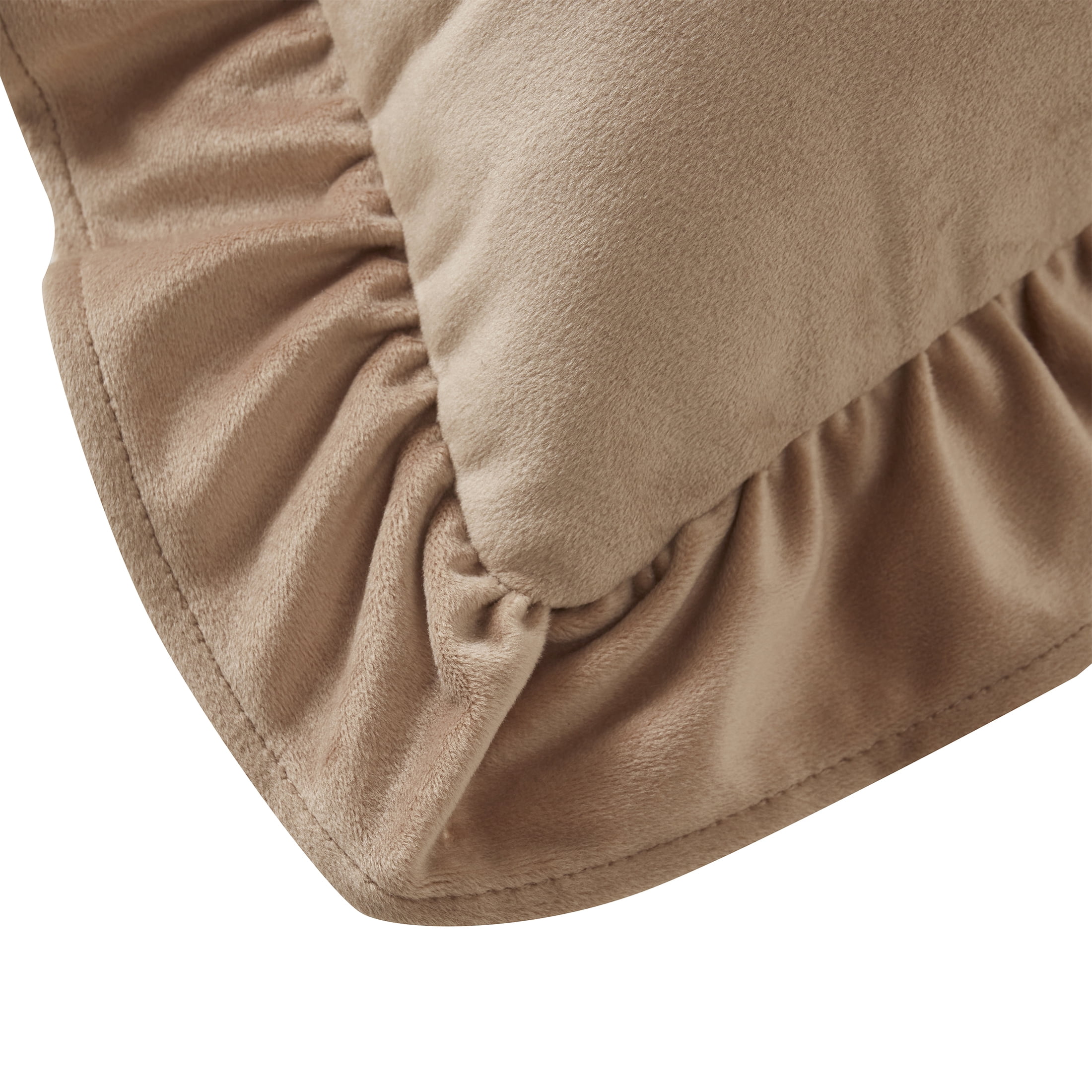 My Texas House 14" x 36" White Pepper Ruffle Oversized Lumbar Decorative Pillow