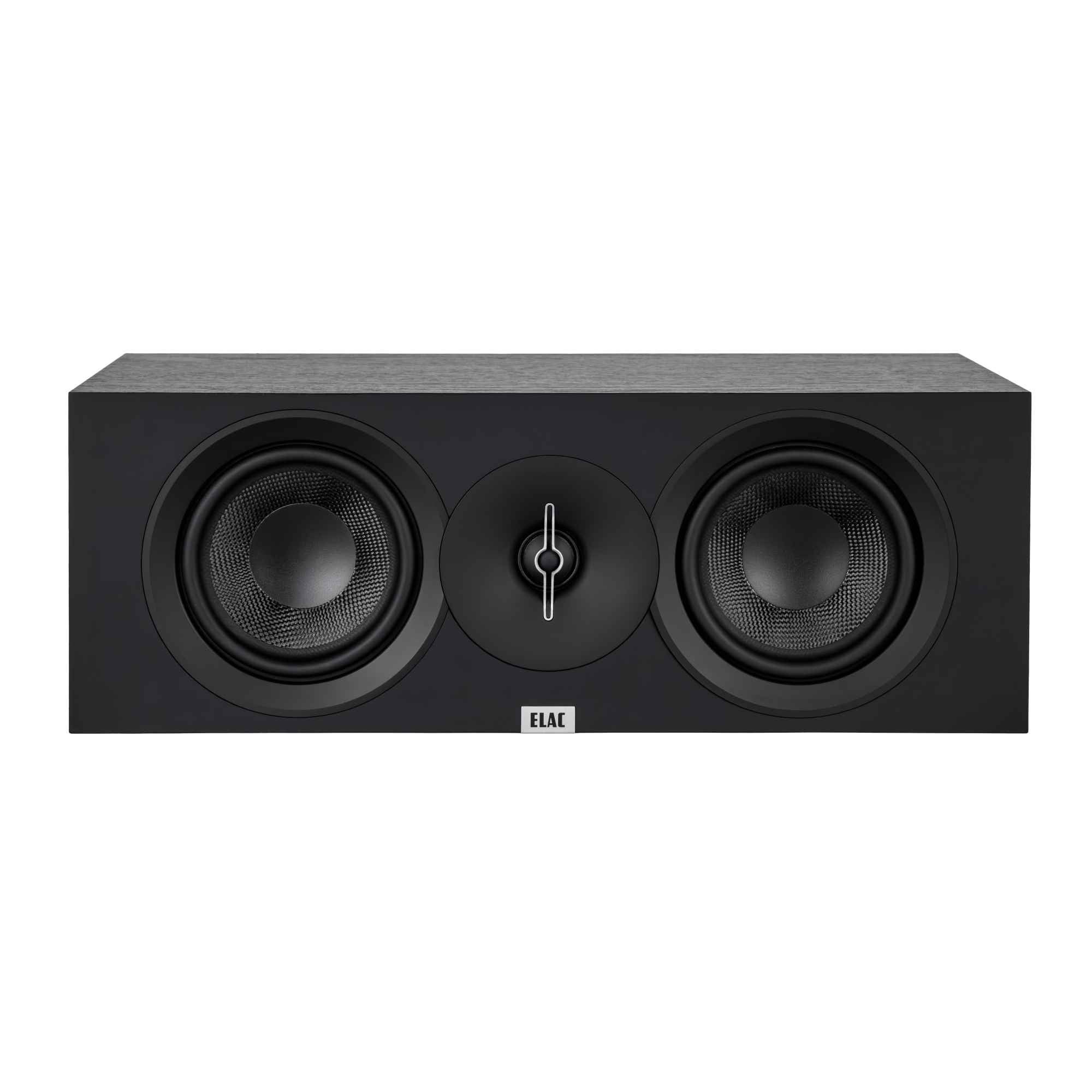 Elac - Two DF53-BK - Debut 3.0 5.25" Floor Speakers - Black and Elac DC53-BK - Debut 3.0 5.25" Center Speaker - Black