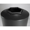 thumbnail image 4 of Commercial Zone 730101 Round Open-Top 45 Gallon Waste Trash Container Bin, Black, 4 of 5