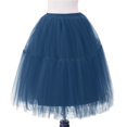 thumbnail image 3 of Ediodpoh Tutu Dancing Skirt Mesh Pleated Puffy Half Skirt Speed Skirt for Quick Wear Ballet Skirt Women Navy One Size, 3 of 3