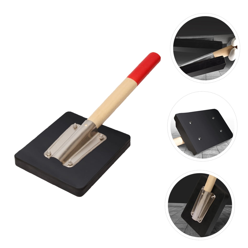 PBPBOX Tiles Paving Clapper Board Rubber Hammer with Ergonomic Wooden Handle for Construction Use