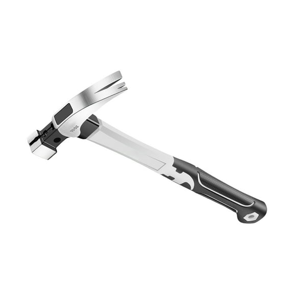 Ergonomic Claw Hammer Magnetic Nail Holder Corrosion Resistant Surfaces