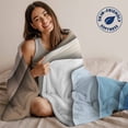 thumbnail image 2 of Blue Brown Beach Coastal Throw Blankets, Abstract Geometric Ocean Waves Soft Fleece Blanket Decorative for Home Sofa Couch Chair Living Bedroom, 30x40 Inches,, 2 of 8