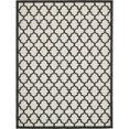 thumbnail image 1 of Unique Loom Tapis Géométrique Sculpté en Treillis Extérieur 9' x 12' Rectangle Noir/ivoire, 1 of 1